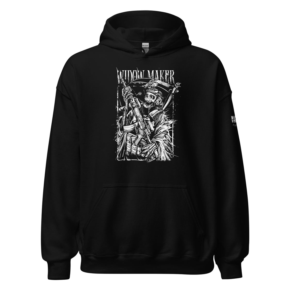 45.99 Widow Maker Unisex Hoodie WarTex Apparel Black-5XL