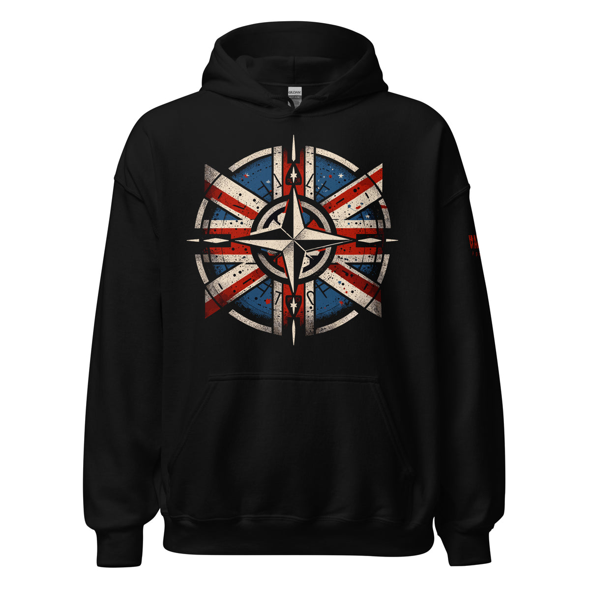 45.99 NATO United Kingdom Unisex Hoodie WarTex Apparel Black-5XL