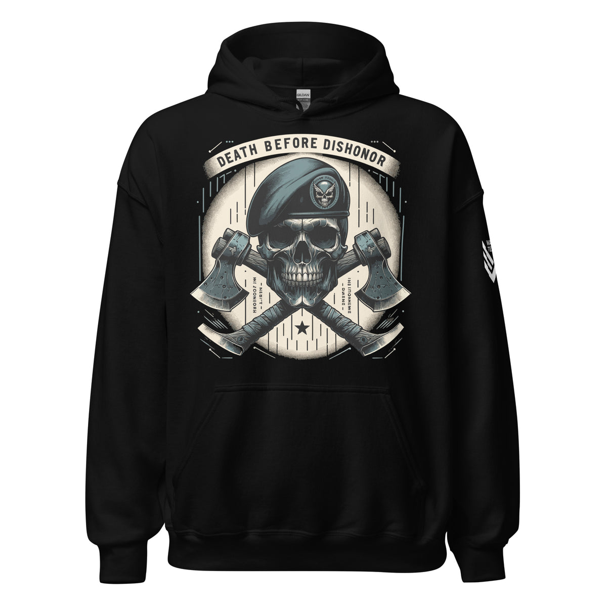 41.07 Death Before Dishonor Unisex Hoodie WarTex Apparel Black-5XL