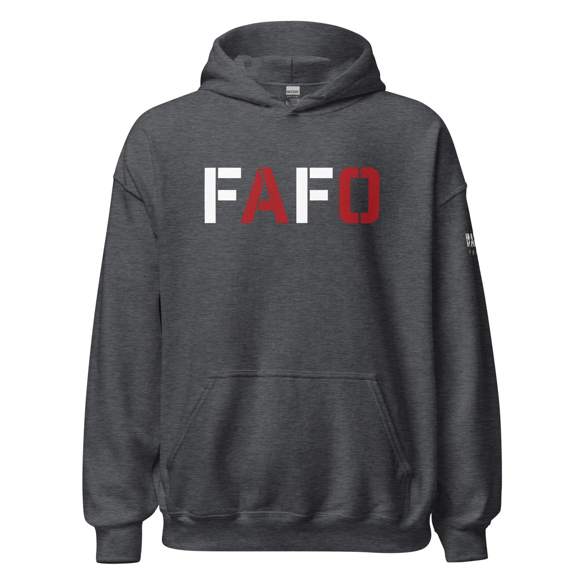 47.99 "FAFO" Unisex Hoodie WarTex Apparel Dark-Heather-5XL