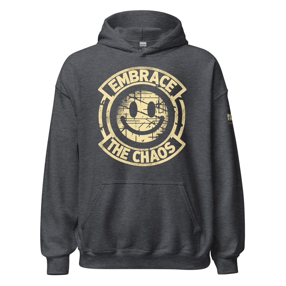 45.99 Embrace the Chaos Unisex Hoodie WarTex Apparel Dark-Heather-5XL