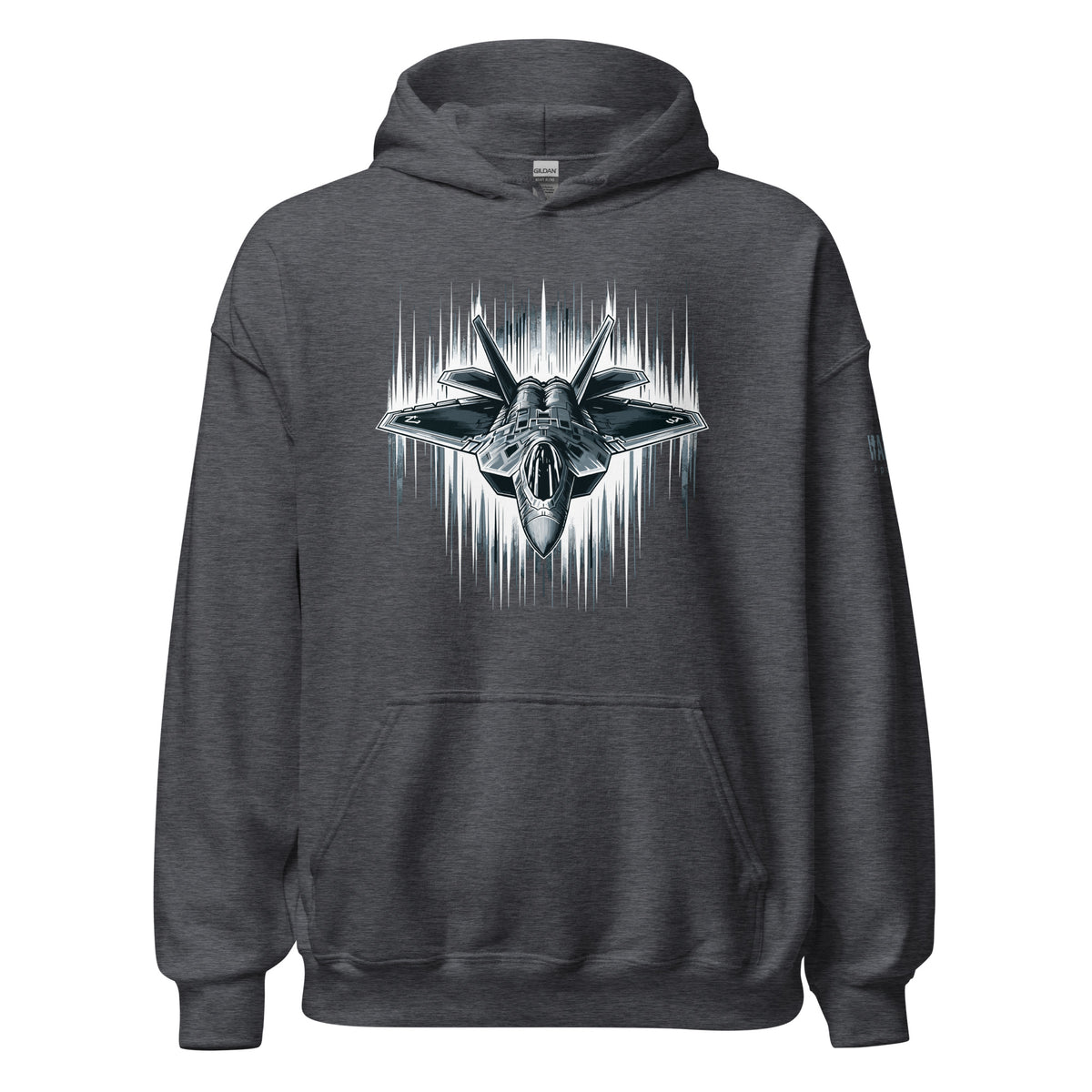 45.99 F-22 Raptor Unisex Hoodie WarTex Apparel Dark-Heather-5XL