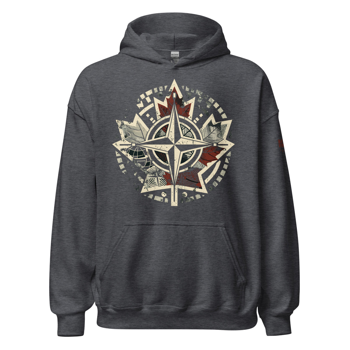 45.99 NATO Canada Unisex Hoodie WarTex Apparel Dark-Heather-5XL