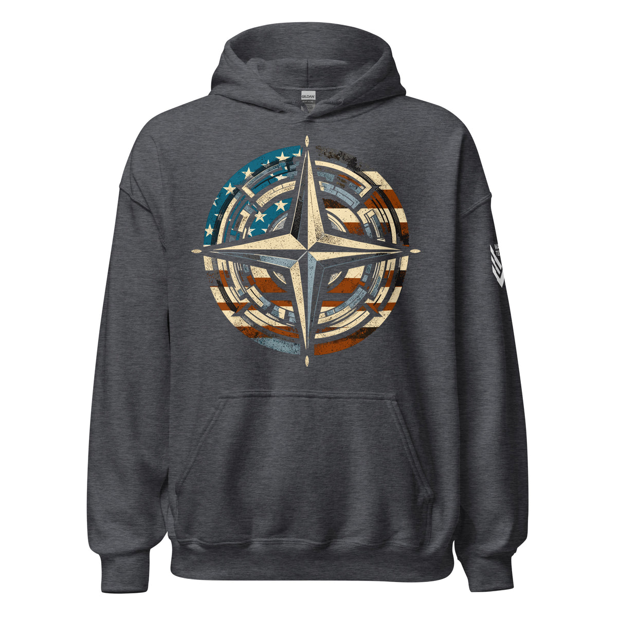 41.07 NATO United States Unisex Hoodie WarTex Apparel Dark-Heather-5XL