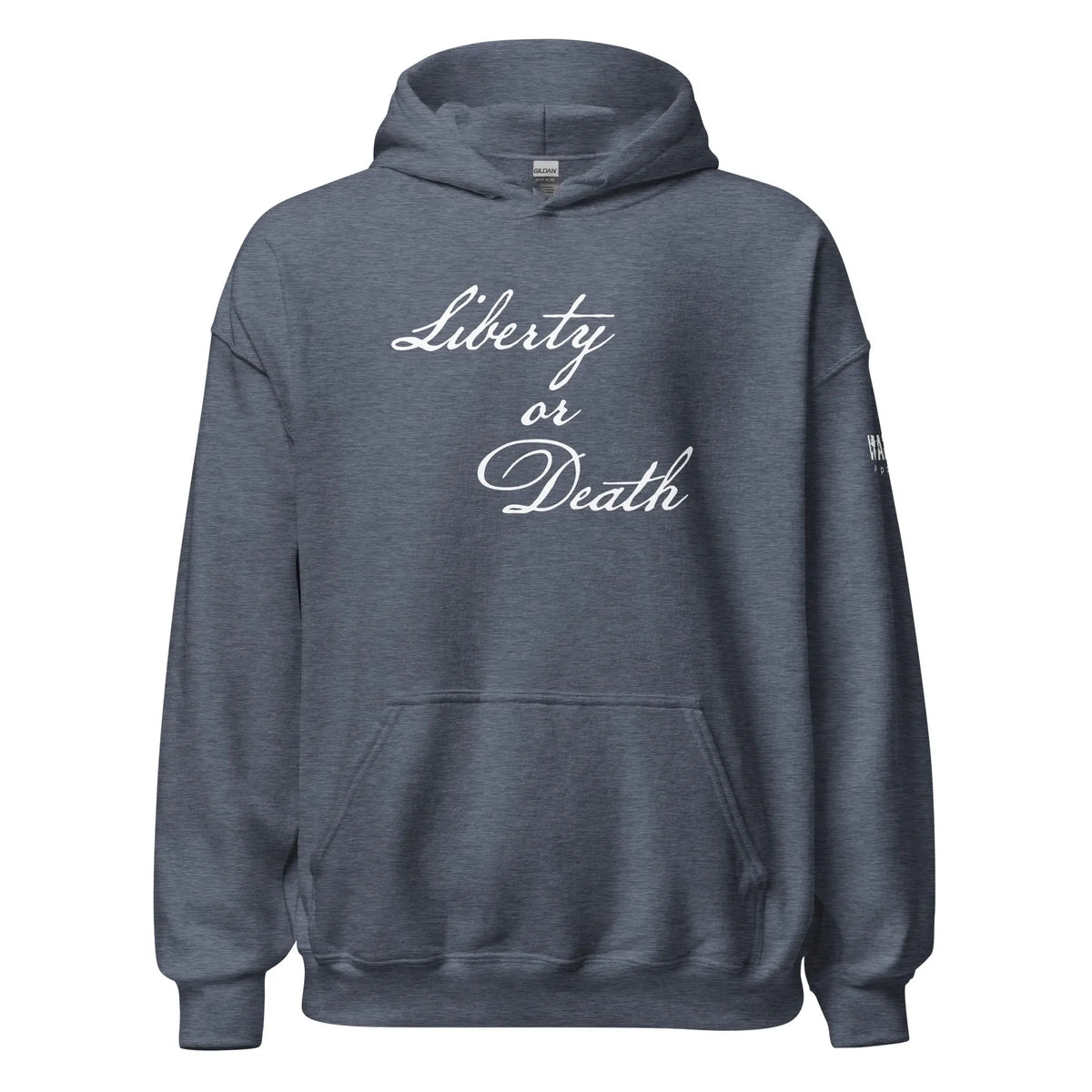 43.99 "Liberty or Death" Unisex Hoodie WarTex Apparel Heather-Sport-Dark-Navy-3XL