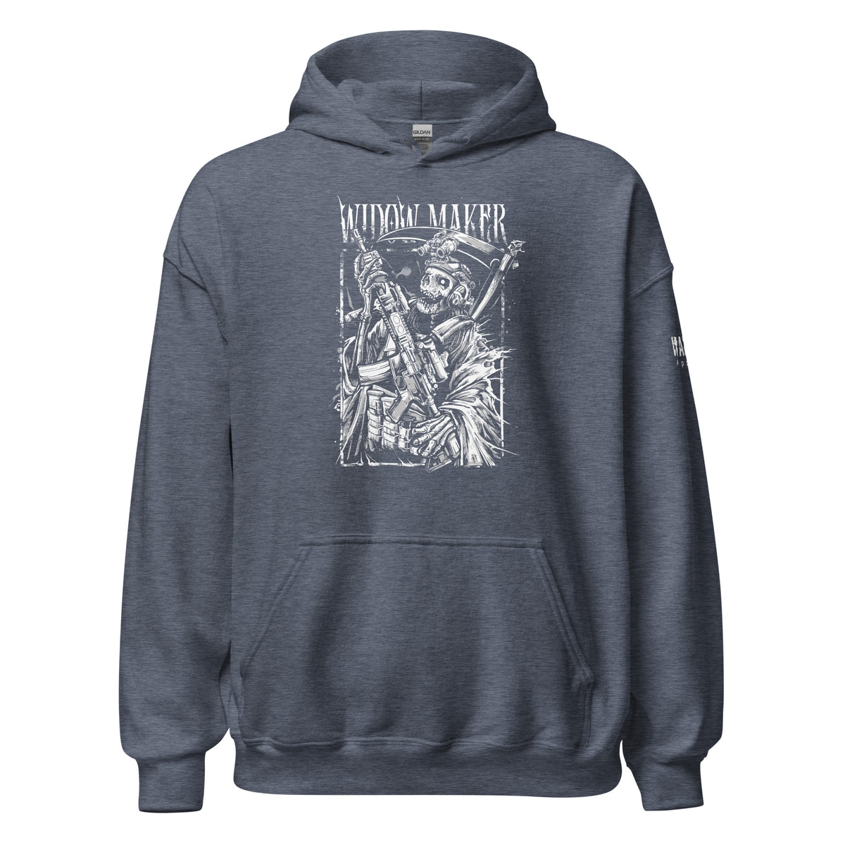 42.99 Widow Maker Unisex Hoodie WarTex Apparel Heather-Sport-Dark-Navy-3XL