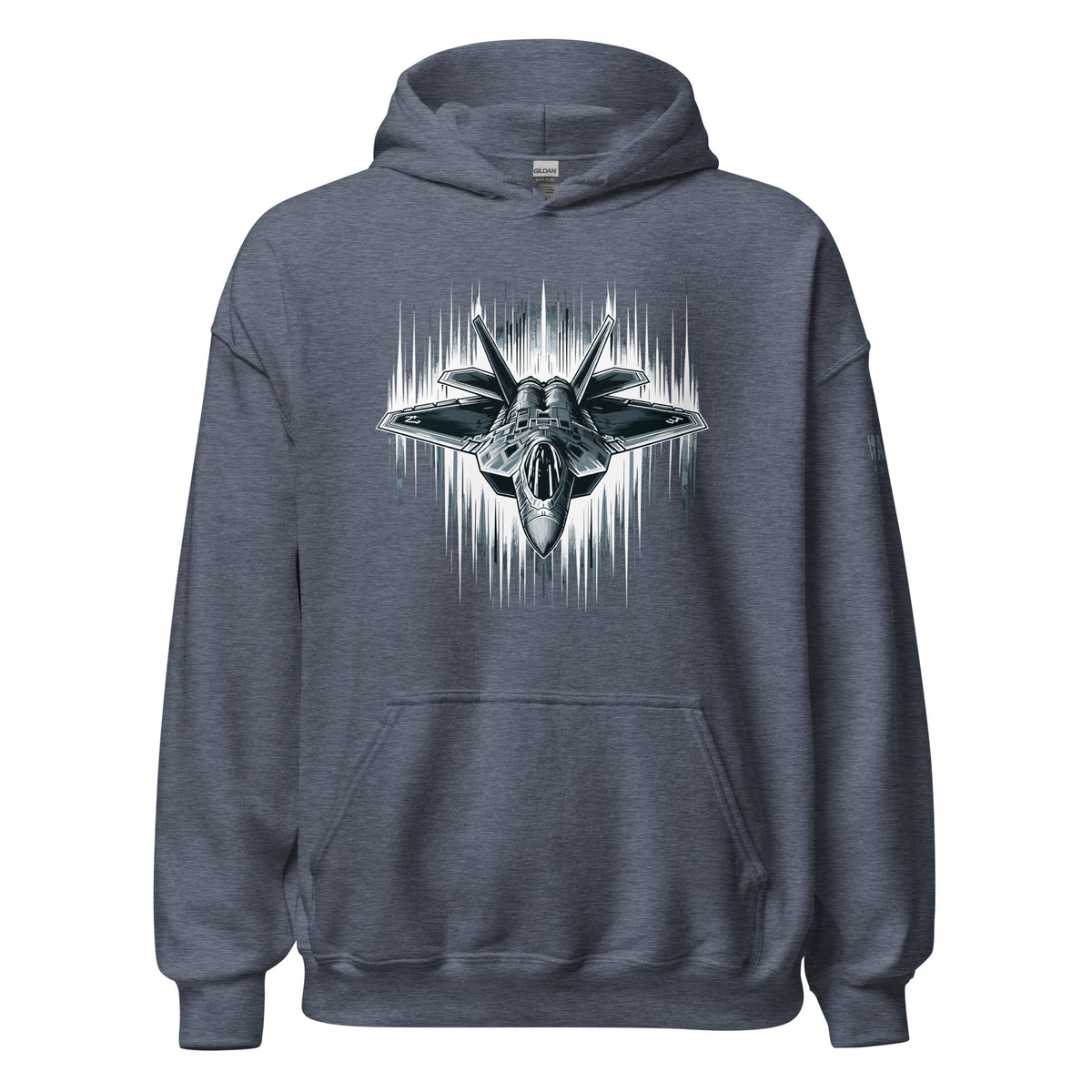 42.99 F-22 Raptor Unisex Hoodie WarTex Apparel Heather-Sport-Dark-Navy-3XL