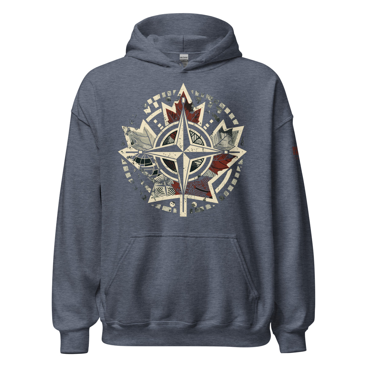 42.99 NATO Canada Unisex Hoodie WarTex Apparel Heather-Sport-Dark-Navy-3XL