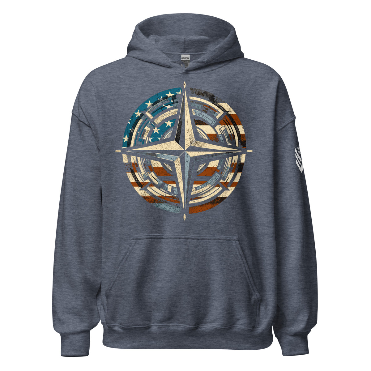 37.92 NATO United States Unisex Hoodie WarTex Apparel Heather-Sport-Dark-Navy-3XL