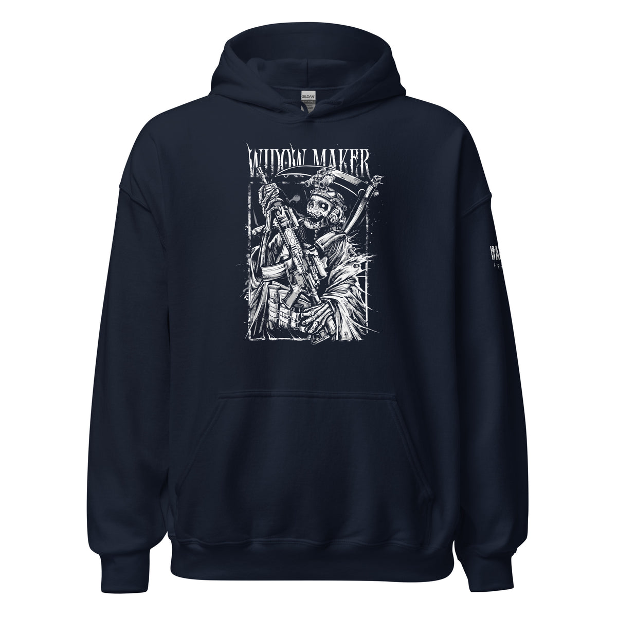 45.99 Widow Maker Unisex Hoodie WarTex Apparel Navy-5XL