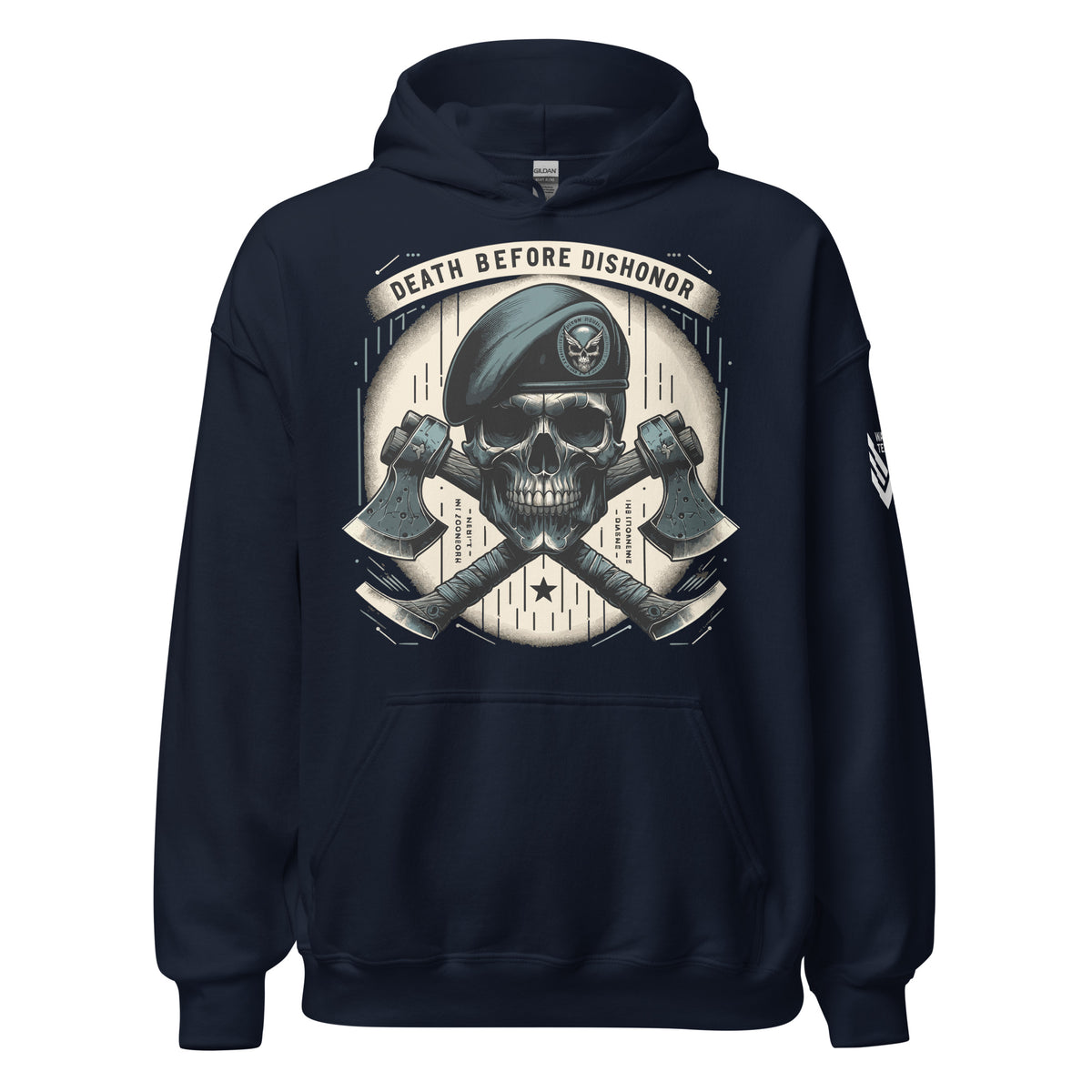 41.07 Death Before Dishonor Unisex Hoodie WarTex Apparel Navy-5XL