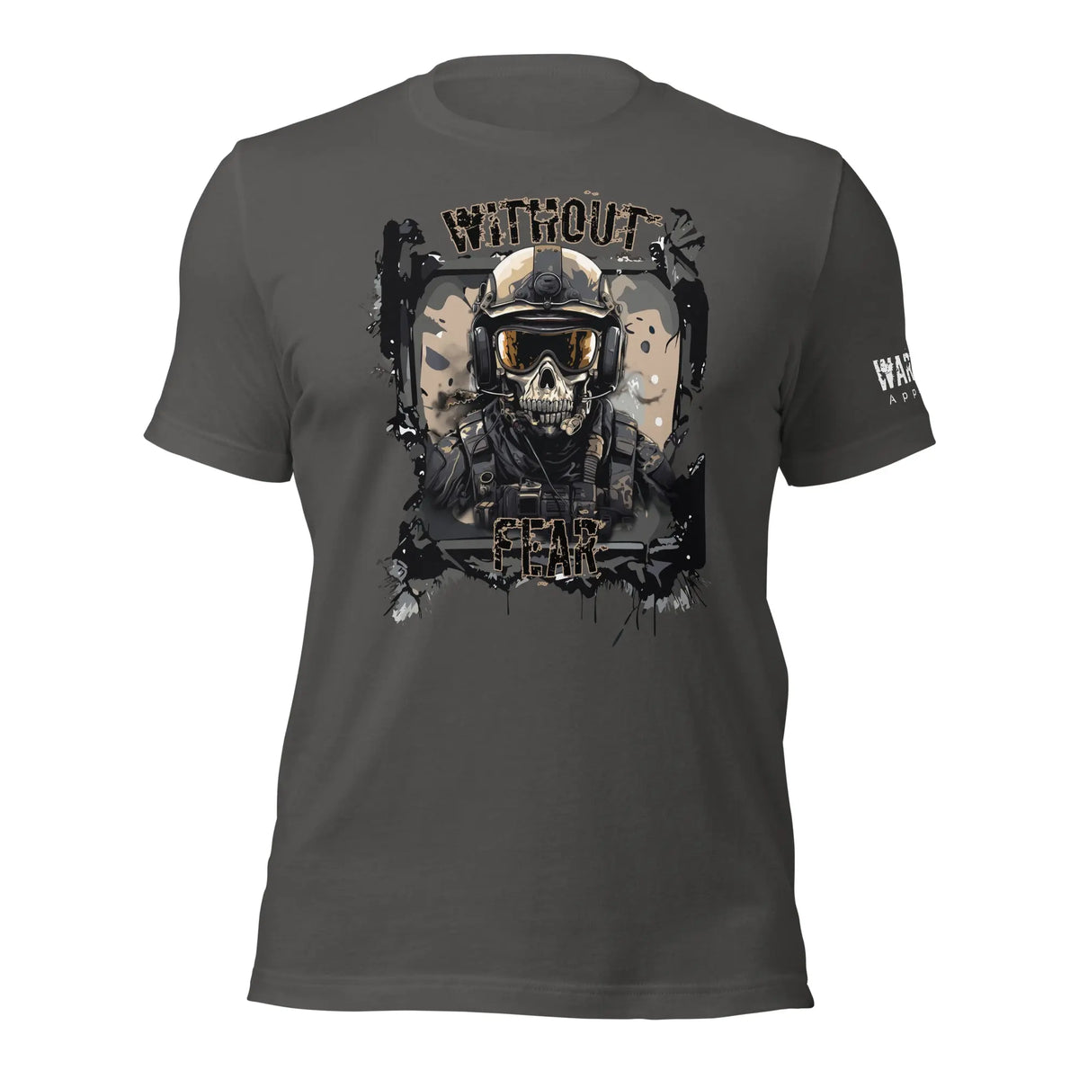 29.99 Without Fear Unisex T-shirt WarTex Apparel Asphalt-4XL