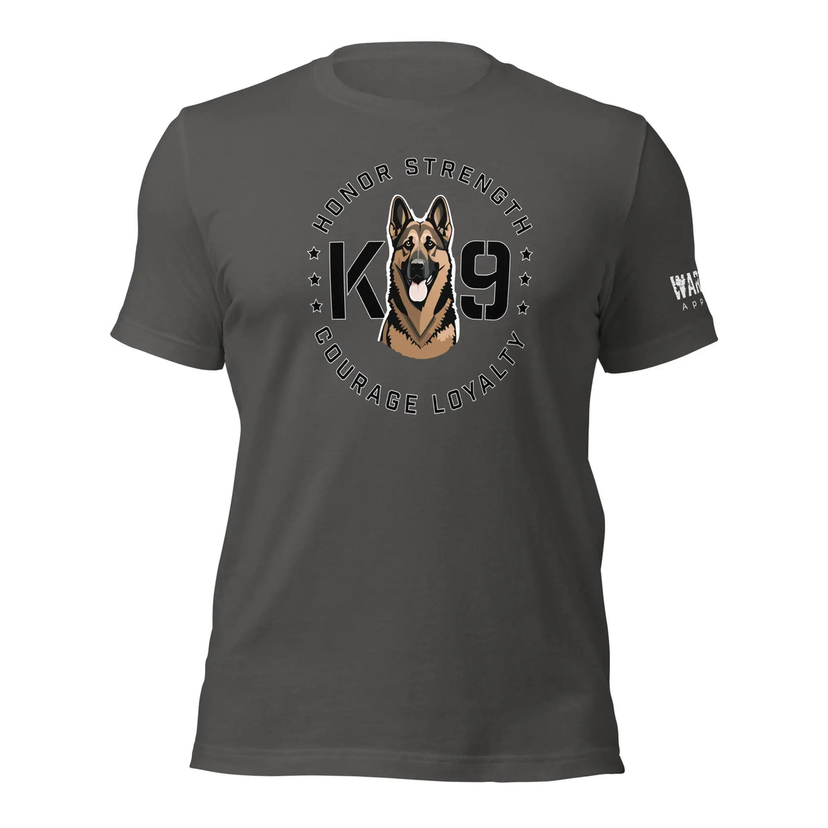 29.99 K-9 Loyalty Unisex T-shirt WarTex Apparel Asphalt-4XL