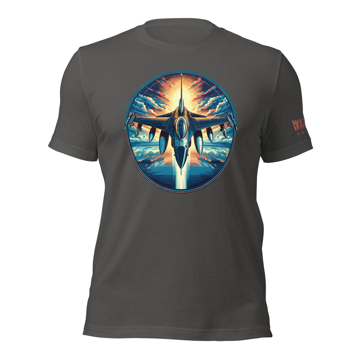 29.99 F-16 Fighting Falcon Unisex T-shirt WarTex Apparel Asphalt-4XL