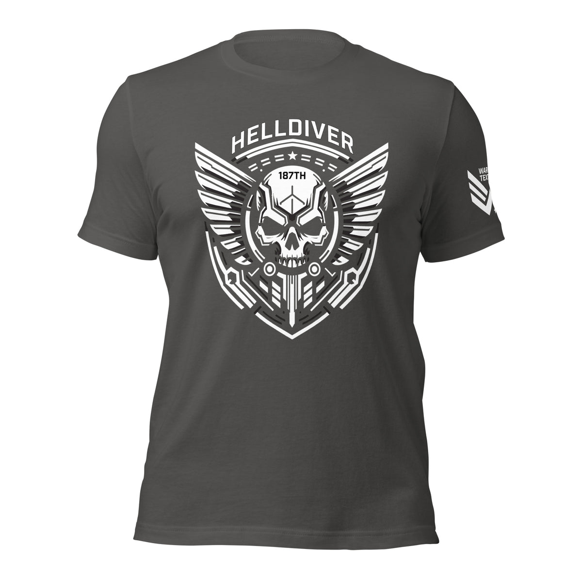 29.99 187th HELLDIVER Regiment Unisex T-shirt WarTex Apparel Asphalt-4XL