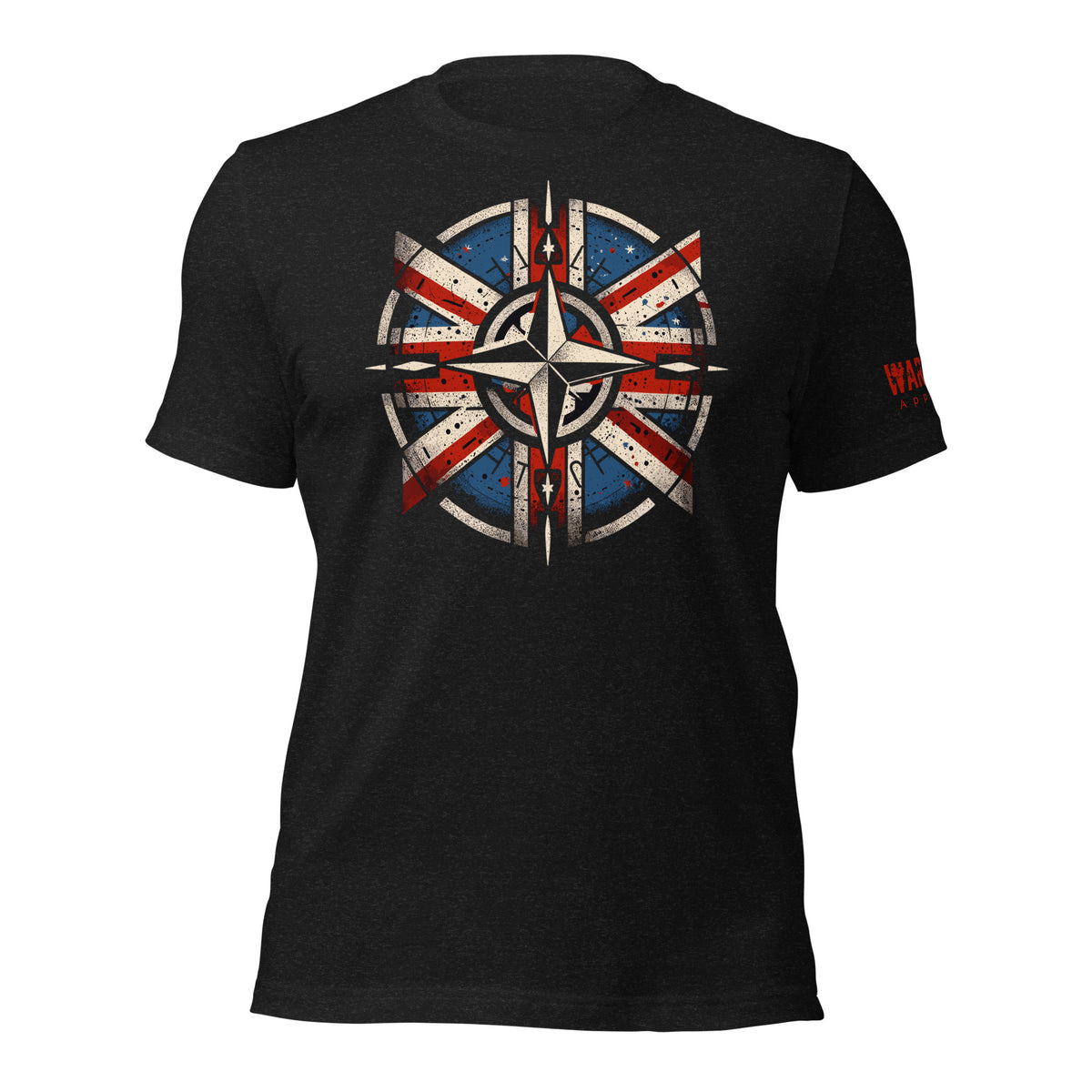 29.99 NATO United Kingdom Unisex T-shirt WarTex Apparel Black-Heather-4XL