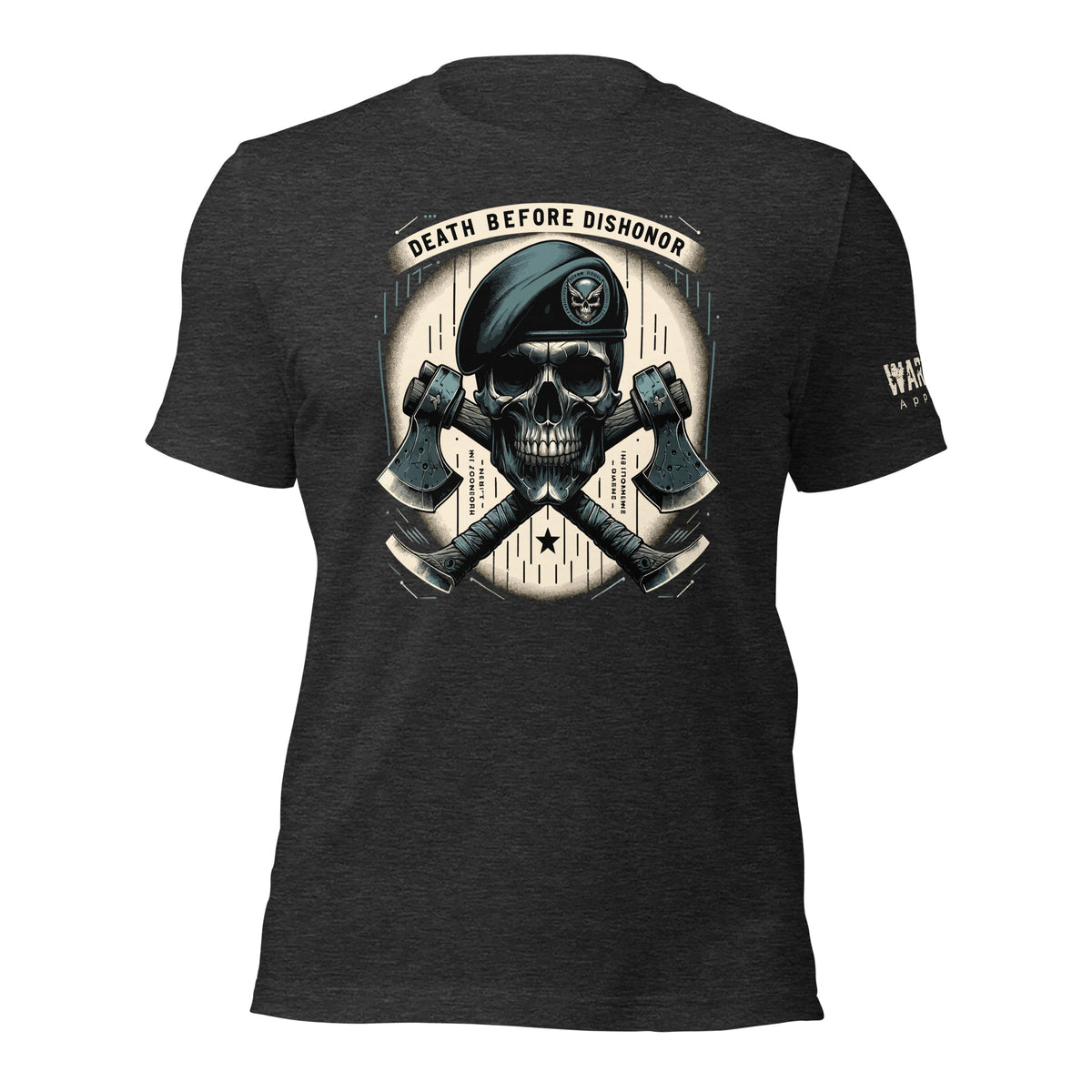 29.99 Death Before Dishonor Unisex t-shirt WarTex Apparel Dark-Grey-Heather-4XL