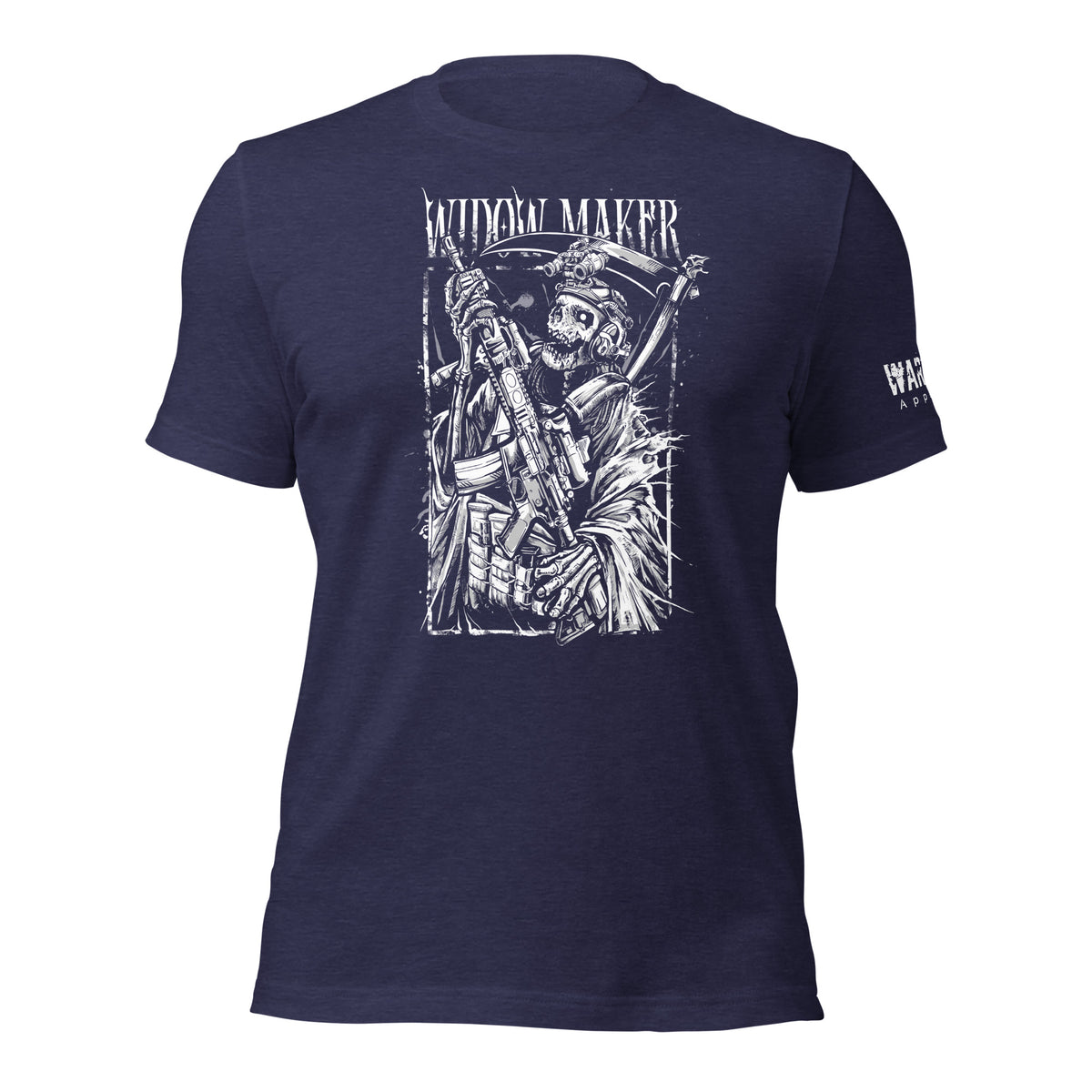 29.99 Widow Maker Unisex T-shirt WarTex Apparel Heather-Midnight-Navy-4XL