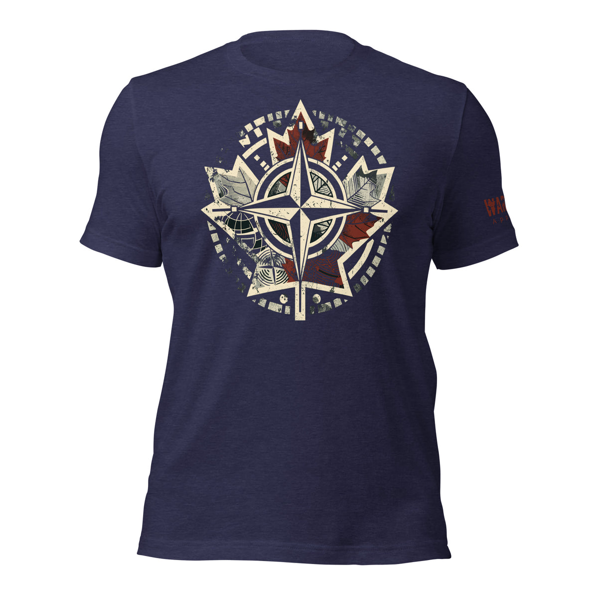 29.99 NATO Canada Unisex T-shirt WarTex Apparel Heather-Midnight-Navy-4XL