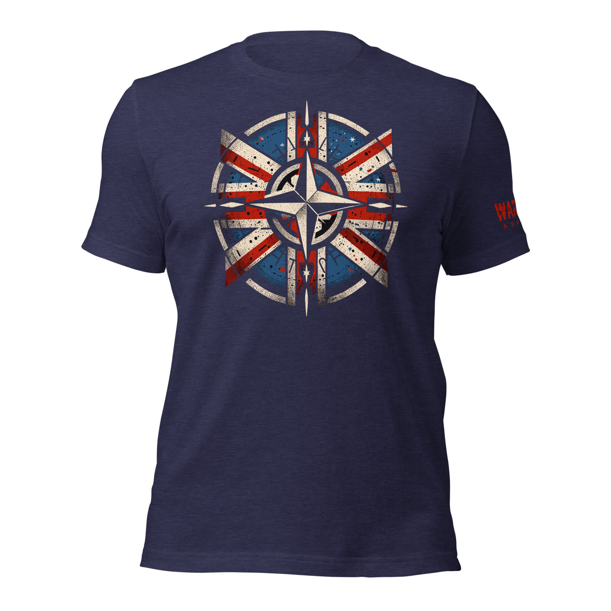 29.99 NATO United Kingdom Unisex T-shirt WarTex Apparel Heather-Midnight-Navy-4XL