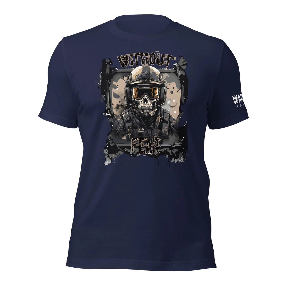 29.99 Without Fear Unisex T-shirt WarTex Apparel Navy-4XL