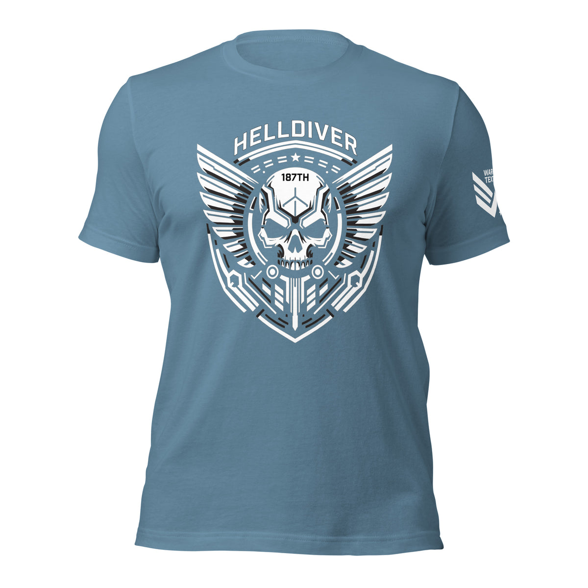 29.99 187th HELLDIVER Regiment Unisex T-shirt WarTex Apparel Steel-Blue-4XL