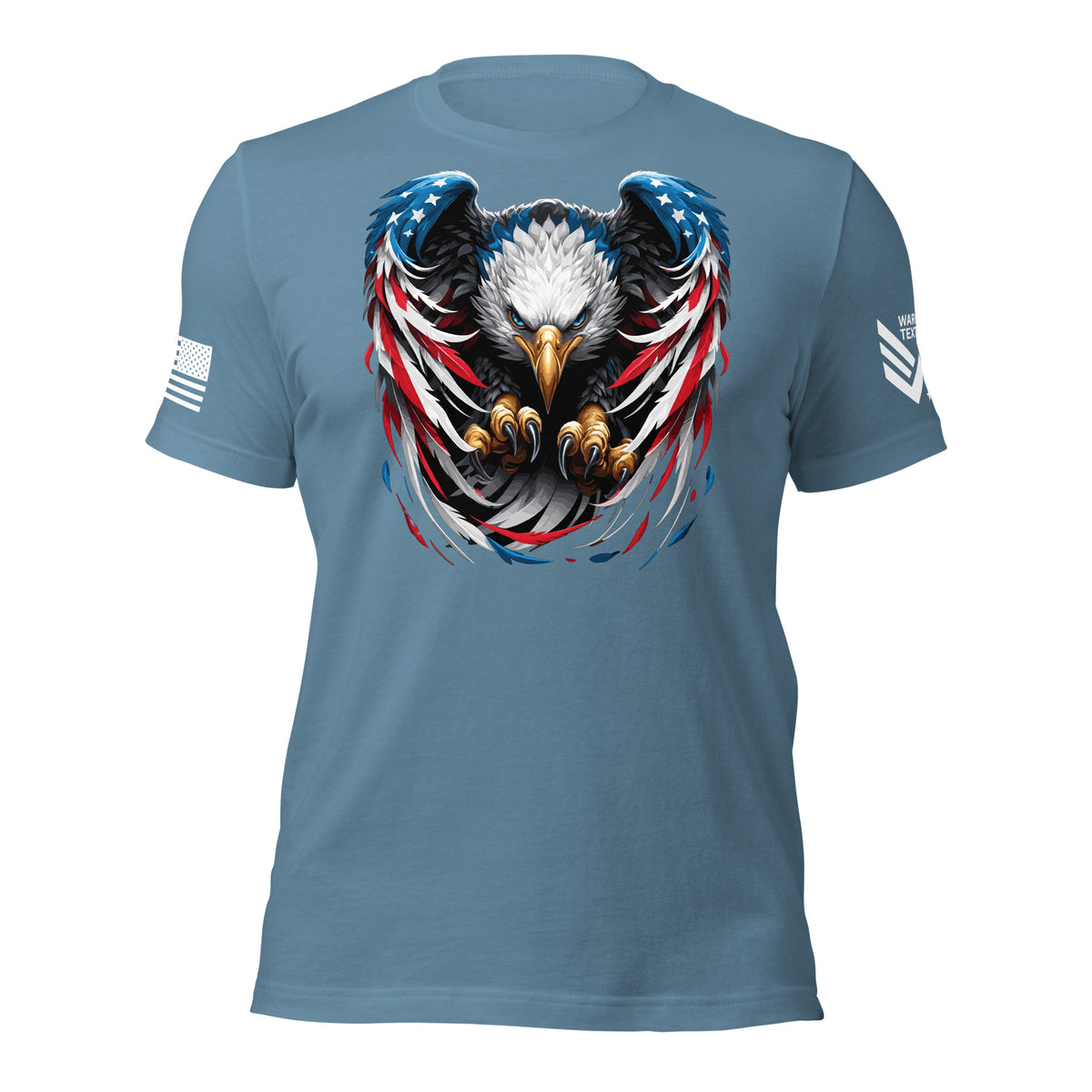 29.99 Defending Freedom T-shirt WarTex Apparel Steel-Blue-4XL